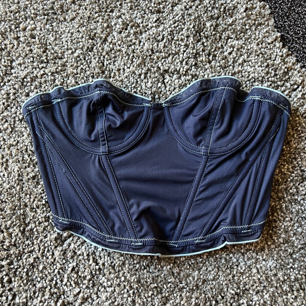 Blue cropped corset 💙